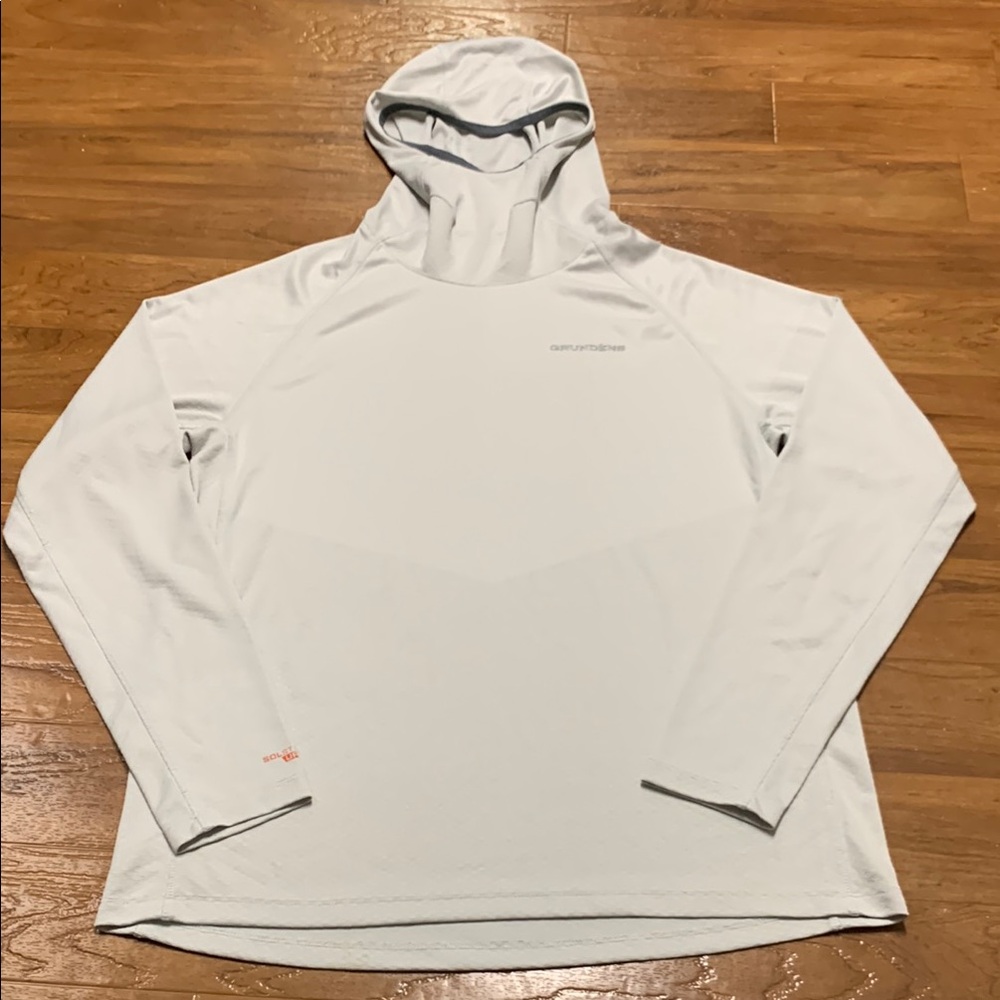 Grundens Solstrale UPF 50 Light Gray Men's Hooded Performance Jacket